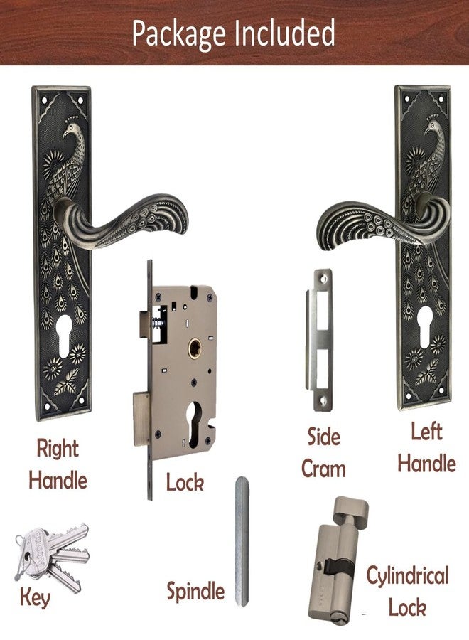 أتوم قفل باب نقر شديد التحمل من Atom بمفتاح أحادي الجانب لغرفة النوم، غرفة المعيشة، الباب الرئيسي، تشطيب نحاسي عتيق | 3 مفاتيح | طقم قفل للمنزل، الفندق، المكتب (MAYURCYOSK70) - Image 3